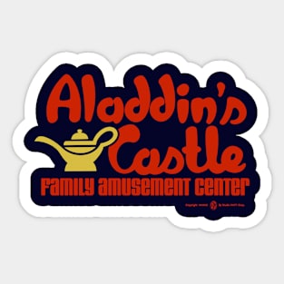 Vintage Aladdin's Castle Family Amusement Center Sticker